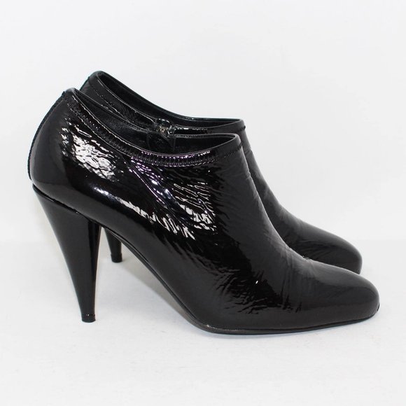 PRADA #39815 Black Patent Leather Bootie Heels (US 7.5 EU 37.5) - Picture 3 of 10